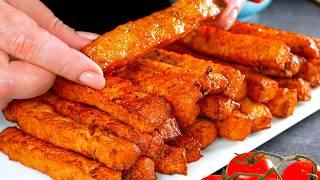  God, how delicious!  If you only have 2 chicken breasts. The best recipe for crispy sausages!