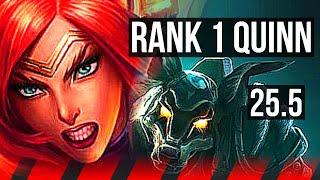 QUINN vs NASUS (TOP) | Rank 1 Quinn, 500+ games | VN Challenger | 25.5