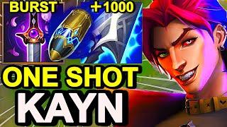 Wild Rift China Kayn Jungle - ONE SHOT MURAMANA BLUE KAYN BUILD RUNES - Heartsteel Kayn Skin