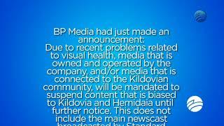 Standard Channel - Notice of suspending content biased to Kildovia and Hemidaia (18 - 10 - 2024)