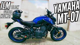 2024 YAMAHA MT-07 | BEST SNELL RATED HELMET FOR 2024 | ILM BLACK CARBON