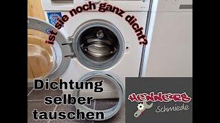 Siemens Waschmaschine Türdichtung wechseln. Change washing machine door seal.