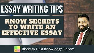 Essay Writing Tips | How to Write an Effective Essay ? | Bharata First Knowledge Centre | Trending