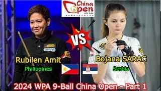 Rubilen Amit VS Bojana SARAC | 2024 WPA 9-Ball China Open - Round 2 - Part 1