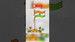 Flag drawing | republic day drawing#flag #flagdrawing #shortsfeed #short #shorts #drawing