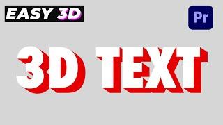 Schneller 3D Texteffekt in Adobe Premiere Pro (3D Fake) Tutorial auf deutsch