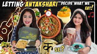 LETTING FOOD ANTAKSHARI (CHARADES) DECIDE WHAT WE EAT FOR 24 HOURS FOOD CHALLENGE | Thakur Sisters