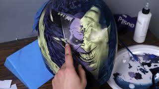 HD Stencils Demo: Painting Dragon, Beast, Demon, and Warrior on a Custom Helmet"