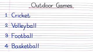 Outdoor Games| 15 Outdoor Games in English| Outdoor Games Name|