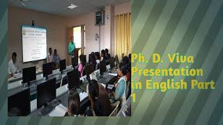 Ph. D. Viva Presentation in English  Part 1