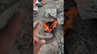 Goat head cleaning || Goat head fry || Golnaka Mandi @Hyderabad #streetfood #viral #shorts #sheep