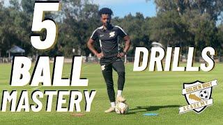 5 BALL MASTERY SOCCER DRILLS | FOR BEGINNERS