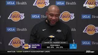 Darvin Ham POSTGAME INTERVIEWS | Los Angeles Lakers beat Oklahoma City Thunder 116-104