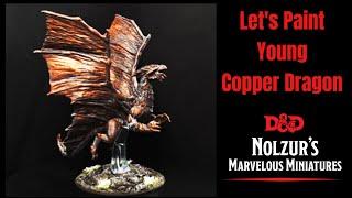 Wizkids Games, Let's Paint, Young Copper Dragon, DnD, Dungeons and Dragons.