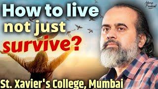 How to live, and not just survive? || Acharya Prashant, at St. Xavier's, Mumbai (2022)