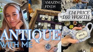 Unbelievable Vintage Finds! Antique & Thrifting Haul from Car Boot Sale & London Antique Market VLOG