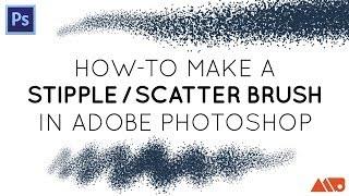 How to Make a Stipple / Scatter Brush in Photoshop Tutorial