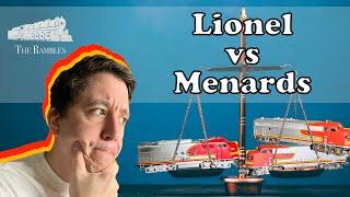 Menards Betas 2.0 & 3.5 O Gauge Locomotives vs a Lionel Lion Chief Santa Fe?