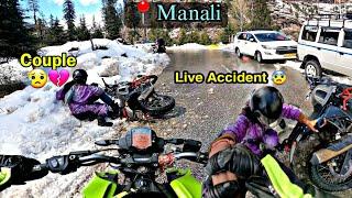 Live Couple Accident In Manali | Black Ice Mai Giri Himalayan |  Himachal Pradesh Ride Day - 6