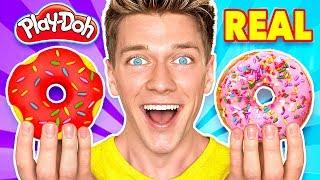 Making Food out of Play-Doh! Learn How To Make Diy Edible Candy vs Real Squishy Food Challenge