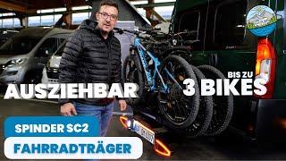 Spinder SC2 Fahrradträger für bis zu drei Fahrräder auf Anhängerkupplung! 2+1 Träger zum ausziehen