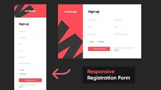 Responsive Registration Form in HTML and CSS