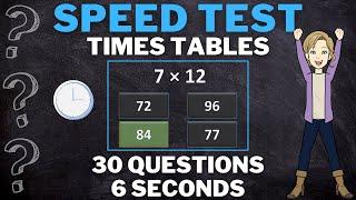 Math Quiz: Times Tables | MATH SPEED TEST | Part 2