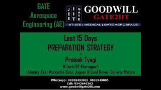 GATE AEROSPACE 2024 - Preparation strategy for last days