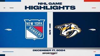 NHL Highlights | Rangers vs. Predators - December 17, 2024