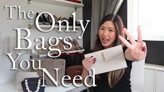 THE ONLY THREE BAG STYLES YOU NEED | Minimalist Handbag Wardrobe Basic Essential Bag Types