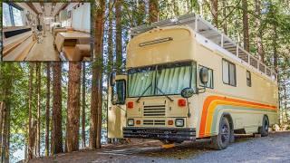 Raised Roof School Bus Tiny Home - Stunning Home on Wheels