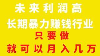 2022网赚项目，新手网上赚钱！这是一个未来利润但高不起眼的暴利长期赚钱行业，做好了月赚几万没问题！