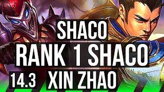 SHACO vs XIN (JNG) | Rank 1 Shaco, 11/1/10, 1200+ games, Legendary | KR Grandmaster | 14.3