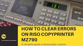 HOW TO CLEAR ERROR CODES ON RISO COPYPRINTER HIGHLY SPEED #riso ERROR T98-006 #howto #printer