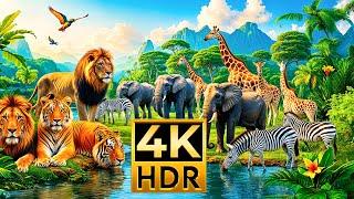 AMAZING ANIMAL SCENERY 4K HDR with Dolby Vision | Cinematic Sound