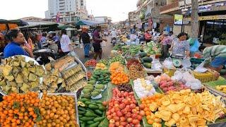 Amazing Cambodian Fresh Fruit @Market - Delicious Fruit, Longan, Jackfruit, apple, mango & More