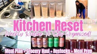 Get It All Done Grocery Haul Meal Plan Pantry! Kitchen Reset Routine Ideas! Kitchen Clean Organize