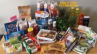 HUGE grocery deal! $30 haul with Fry's Mega SALE! Extreme Couponing! FREEBIES!