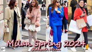 Milan Street Style Spring Outfit | 2024 Best Italian Fashion at Milan Shopping Street