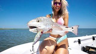Nonstop Redfish Fishing with Mirrolures in Small Creeks