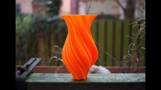 3D Printed Fractal Vase Time-lapse in Lion Orange PLA Filament | 3BeePrinting