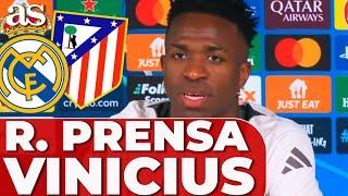 RUEDA de PRENSA COMPLETA de VINICIUS JR | REAL MADRID vs ATLÉTICO de MADRID | CHAMPIONS LEAGUE