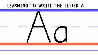 Write the Letter A - ABC Writing for Kids - Alphabet Handwriting by 123ABCtv