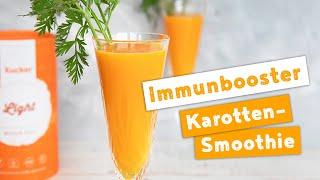 Immunbooster Karotten Smoothie | REZEPT OHNE ZUCKER | mit Ingwer und Kurkuma