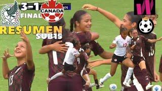 México SUB15 Femenil vs Canada SUB15 Femenil  RESUMEN 8.8.2024  campeonato de la concacaf |J3 