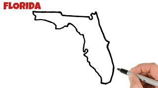How to Draw Florida Map Easy