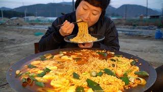 화제의 핫!!한 순두부 열라면!! (Hot spicy instant noodles with Soft tofu) 요리&먹방!! - Mukbang eating show