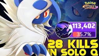 28 KILLS !!! ABSOL BECOMES NIGHTMARE WITH THIS BROKEN SOLO QUEUE BUILD  | POKEMON UNITE