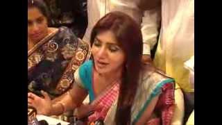 Actor Samantha halchal Nizamabad Kalanikethan shop opening latest