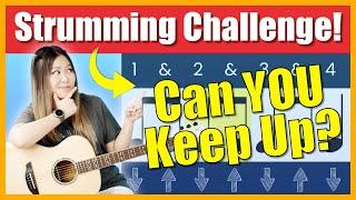 Beginner Guitar Strumming RHYTHM CHALLENGE!  Can YOU Keep Up?  How To Strum Guitar Patterns! 